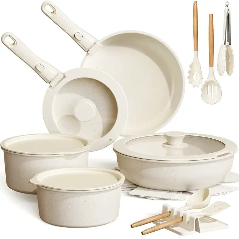 Astercook 20-Piece Cookware Set White
